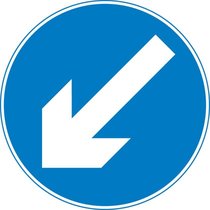 Keep left (right if symbol reversed)
