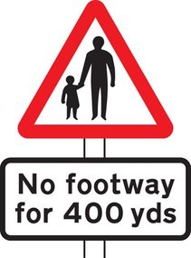 Pedestrians in road ahead